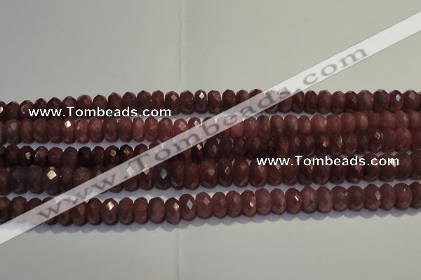 CRZ1015 15.5 inches 5*7mm faceted rondelle A- grade ruby beads