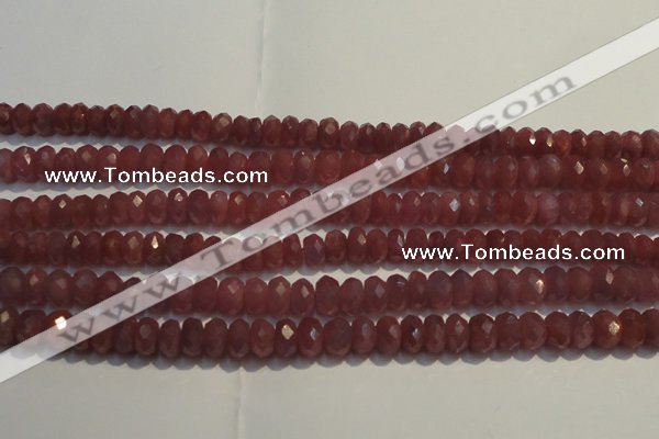 CRZ1017 15.5 inches 3*5mm faceted rondelle A grade ruby beads