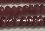 CRZ1019 15.5 inches 5*7mm faceted rondelle A grade ruby beads