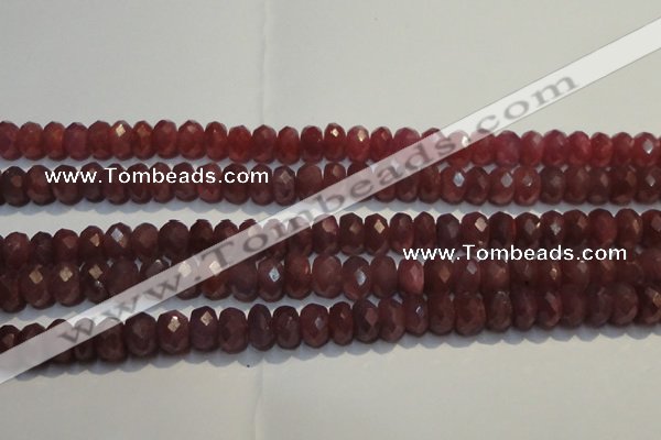 CRZ1021 15.5 inches 3*5mm faceted rondelle A+ grade ruby beads