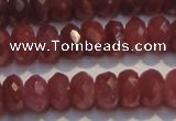 CRZ1025 15.5 inches 3*5mm faceted rondelle AA grade ruby beads