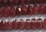 CRZ1026 15.5 inches 4*6mm faceted rondelle AA grade ruby beads