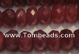 CRZ1031 15.5 inches 5*7mm faceted rondelle AAA grade ruby beads