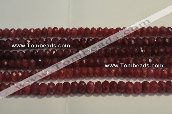 CRZ1031 15.5 inches 5*7mm faceted rondelle AAA grade ruby beads