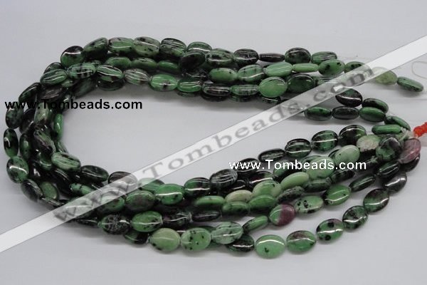 CRZ11 15.5 inches 10*14mm oval ruby zoisite gemstone beads wholesale