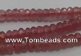 CRZ1100 15.5 inches 2*4mm faceted rondelle AAA+ grade ruby beads