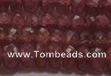 CRZ1102 15.5 inches 4*6mm faceted rondelle AAA+ grade ruby beads