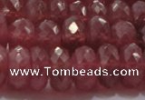 CRZ1104 15.5 inches 5*8mm faceted rondelle AAA+ grade ruby beads