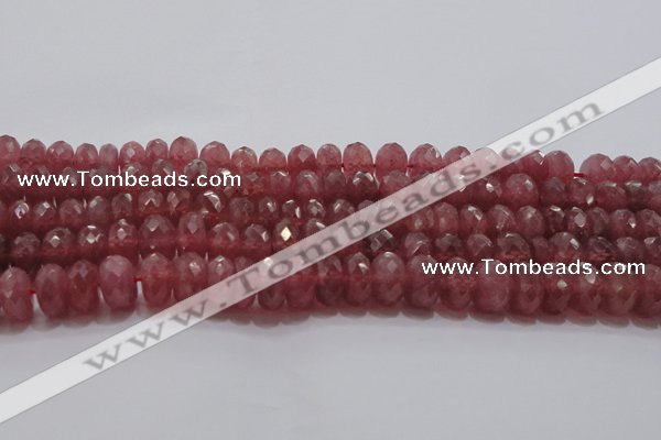 CRZ1104 15.5 inches 5*8mm faceted rondelle AAA+ grade ruby beads