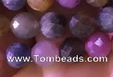 CRZ1131 15.5 inches 6mm faceted round ruby sapphire beads