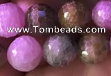 CRZ1132 15.5 inches 8mm faceted round ruby sapphire beads