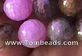 CRZ1133 15.5 inches 10mm faceted round ruby sapphire beads