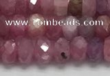 CRZ1150 15.5 inches 3*5mm faceted rondelle natural ruby beads