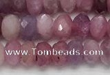 CRZ1151 15.5 inches 3.5*5.5mm faceted rondelle natural ruby beads