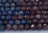 CRZ1201 15 inches 4mm faceted round ruby sapphire beads