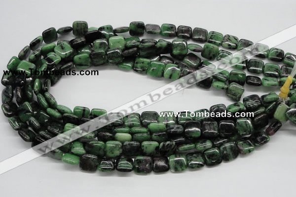 CRZ14 15.5 inches 12*12mm square ruby zoisite gemstone beads wholesale