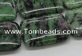 CRZ19 15.5 inches 22*30mm rectangle ruby zoisite gemstone beads