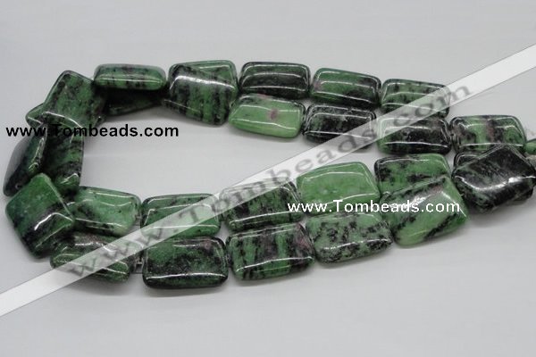 CRZ19 15.5 inches 22*30mm rectangle ruby zoisite gemstone beads