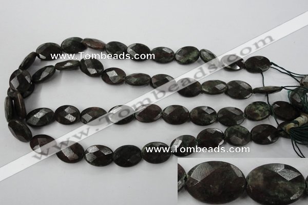 CRZ225 15.5 inches 13*18mm faceted oval ruby zoisite gemstone beads