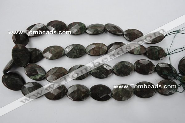 CRZ227 15.5 inches 18*25mm faceted oval ruby zoisite gemstone beads