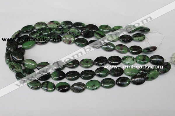 CRZ32 15.5 inches 13*18mm oval ruby zoisite gemstone beads