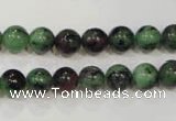 CRZ452 15.5 inches 8mm round ruby zoisite gemstone beads