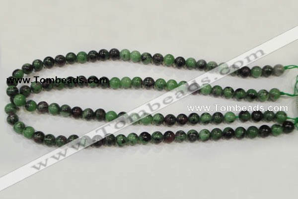 CRZ452 15.5 inches 8mm round ruby zoisite gemstone beads