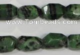 CRZ466 15.5 inches 12*18mm faceted nuggets ruby zoisite gemstone beads