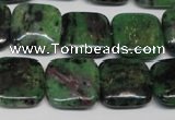 CRZ47 15.5 inches 18*18mm square ruby zoisite gemstone beads