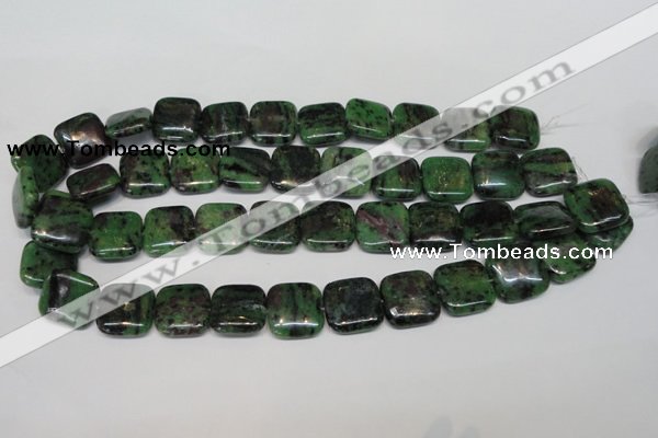 CRZ47 15.5 inches 18*18mm square ruby zoisite gemstone beads