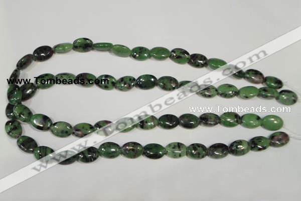 CRZ480 15.5 inches 10*14mm oval ruby zoisite gemstone beads