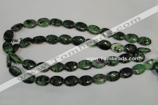 CRZ482 15.5 inches 13*18mm oval ruby zoisite gemstone beads