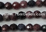 CRZ511 15.5 inches 6mm faceted round natural ruby sapphire beads