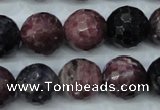 CRZ513 15.5 inches 10mm faceted round natural ruby sapphire beads