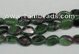 CRZ59 15.5 inches 6*8mm oval ruby zoisite gemstone beads