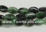 CRZ60 15.5 inches 8*12mm oval ruby zoisite gemstone beads