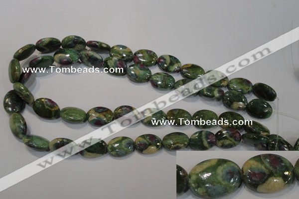 CRZ615 15.5 inches 13*18mm oval New ruby zoisite gemstone beads