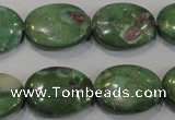 CRZ616 15.5 inches 15*20mm oval New ruby zoisite gemstone beads