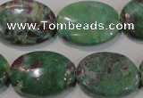 CRZ617 15.5 inches 18*25mm oval New ruby zoisite gemstone beads