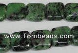 CRZ65 15.5 inches 14*14mm square ruby zoisite gemstone beads