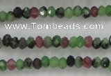 CRZ700 15 inches 2*3mm faceted rondelle ruby zoisite gemstone beads