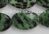 CRZ714 15 inches 20*30mm faceted oval ruby zoisite gemstone beads