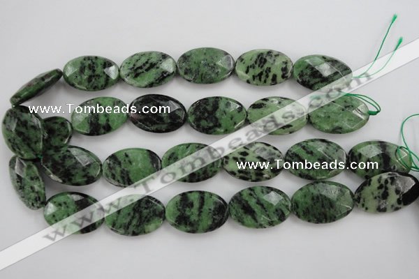 CRZ714 15 inches 20*30mm faceted oval ruby zoisite gemstone beads