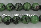 CRZ722 15.5 inches 8mm round ruby zoisite gemstone beads