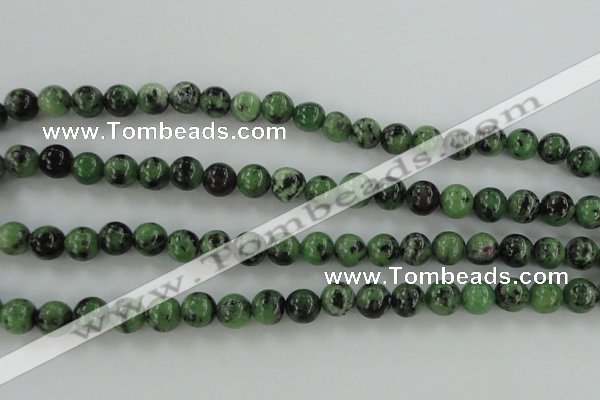 CRZ722 15.5 inches 8mm round ruby zoisite gemstone beads