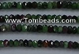 CRZ750 15.5 inches 2*2.5mm faceted rondelle ruby zoisite beads