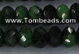 CRZ755 15.5 inches 6*10mm faceted rondelle ruby zoisite beads