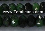 CRZ755 15.5 inches 6*10mm faceted rondelle ruby zoisite beads