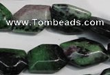 CRZ77 15.5 inches 15*20mm freeform ruby zoisite gemstone beads