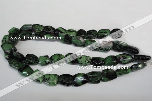 CRZ77 15.5 inches 15*20mm freeform ruby zoisite gemstone beads